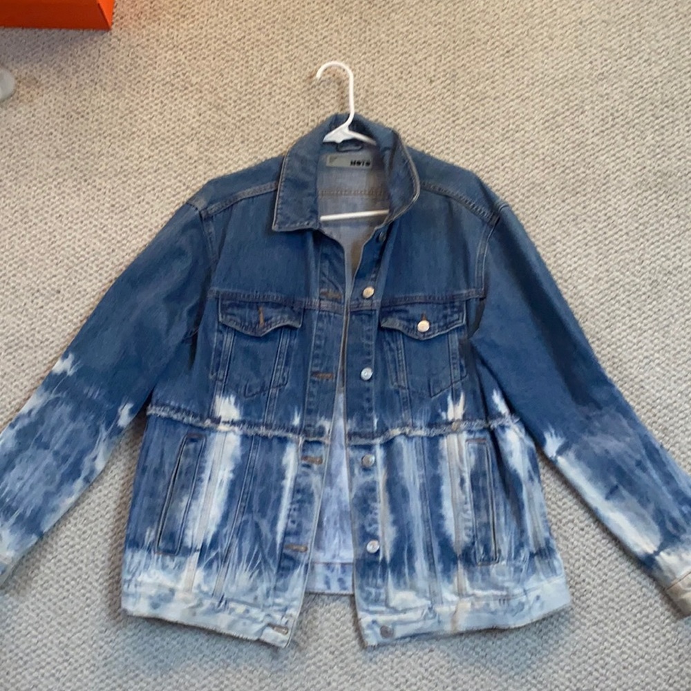 Tie Dye Fringe Jean Jacket